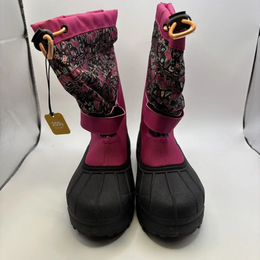 Columbia Powderbug Plus II Print Snow Boot Toddler Pink‎ Canvas Size 6